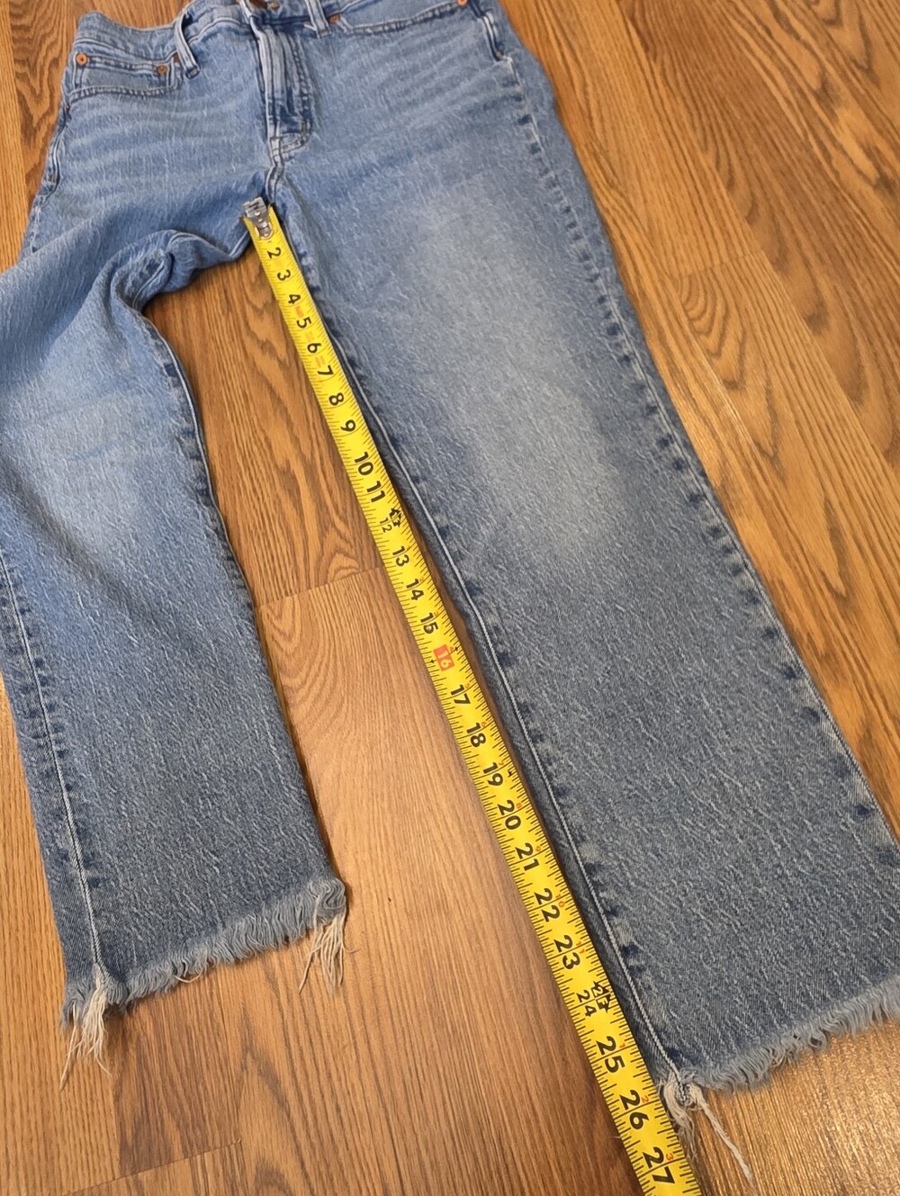 Madewell The Perfect Vintage Jean Women's Size 28 High Rise Frayed Raw Jeans - Picture 9 of 13